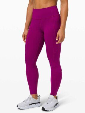 Lululemon Fast & Free High Rise Running Tight 25"  - size 6